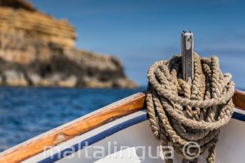 Um barco maltês tradicional