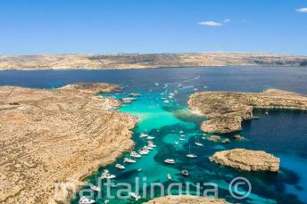 Foto aérea de Blue Lagoon, Comino, Malta